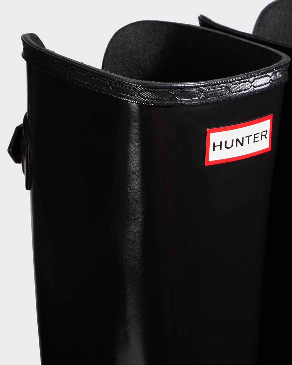 Hunter Refined Adjustable Gloss Tall Rain Boots - Buy Online Womens Black - YNAEGJ254